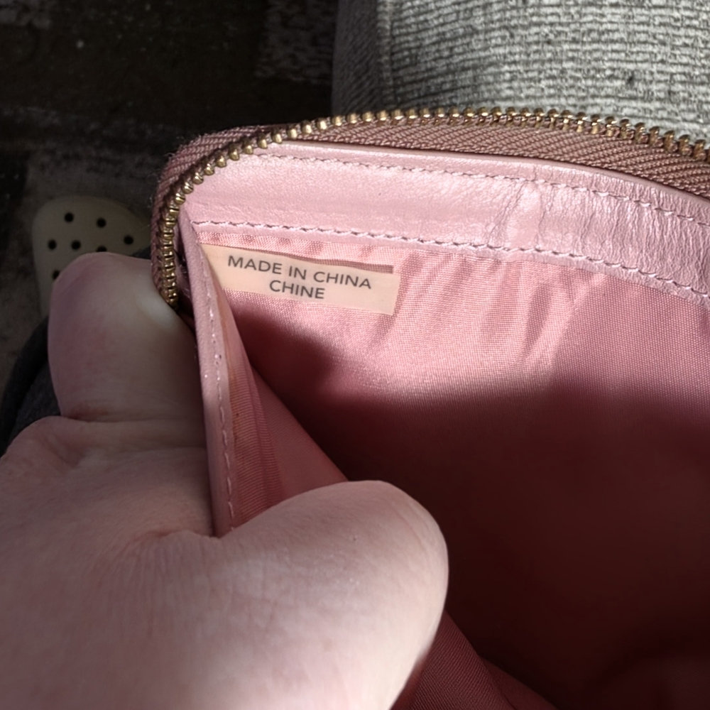 COACH Zip Around Leather Wallet - Dusty Rose - Picture 4 of 4
